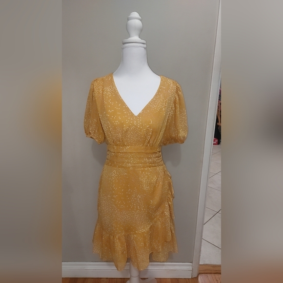Mustard color XS EXPRESS SHORT DRESS - Picture 12 of 12
